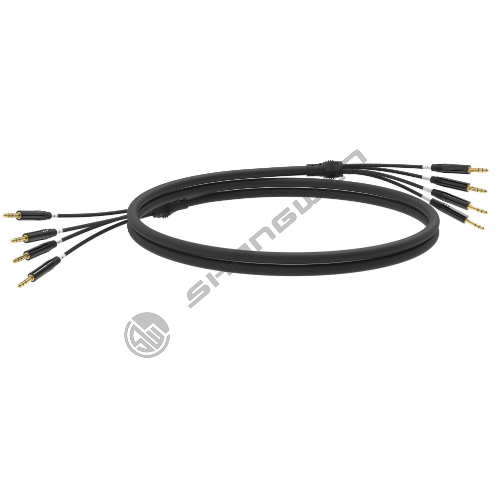 Multi channel audio cable with 4, 6, 8, 12, and 16 channels